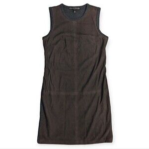 Ralph Lauren Black Label Suede and Cashmere Tank dress